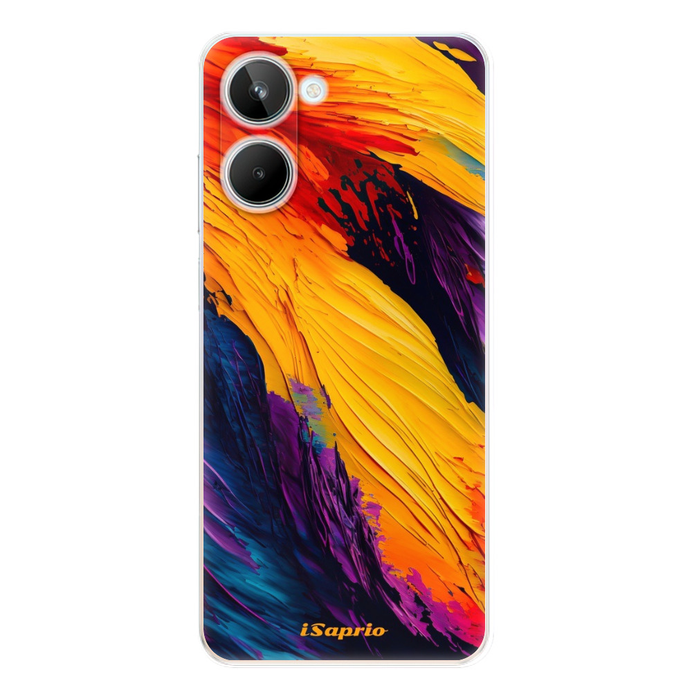 Odolné silikónové puzdro iSaprio - Orange Paint - Realme 10