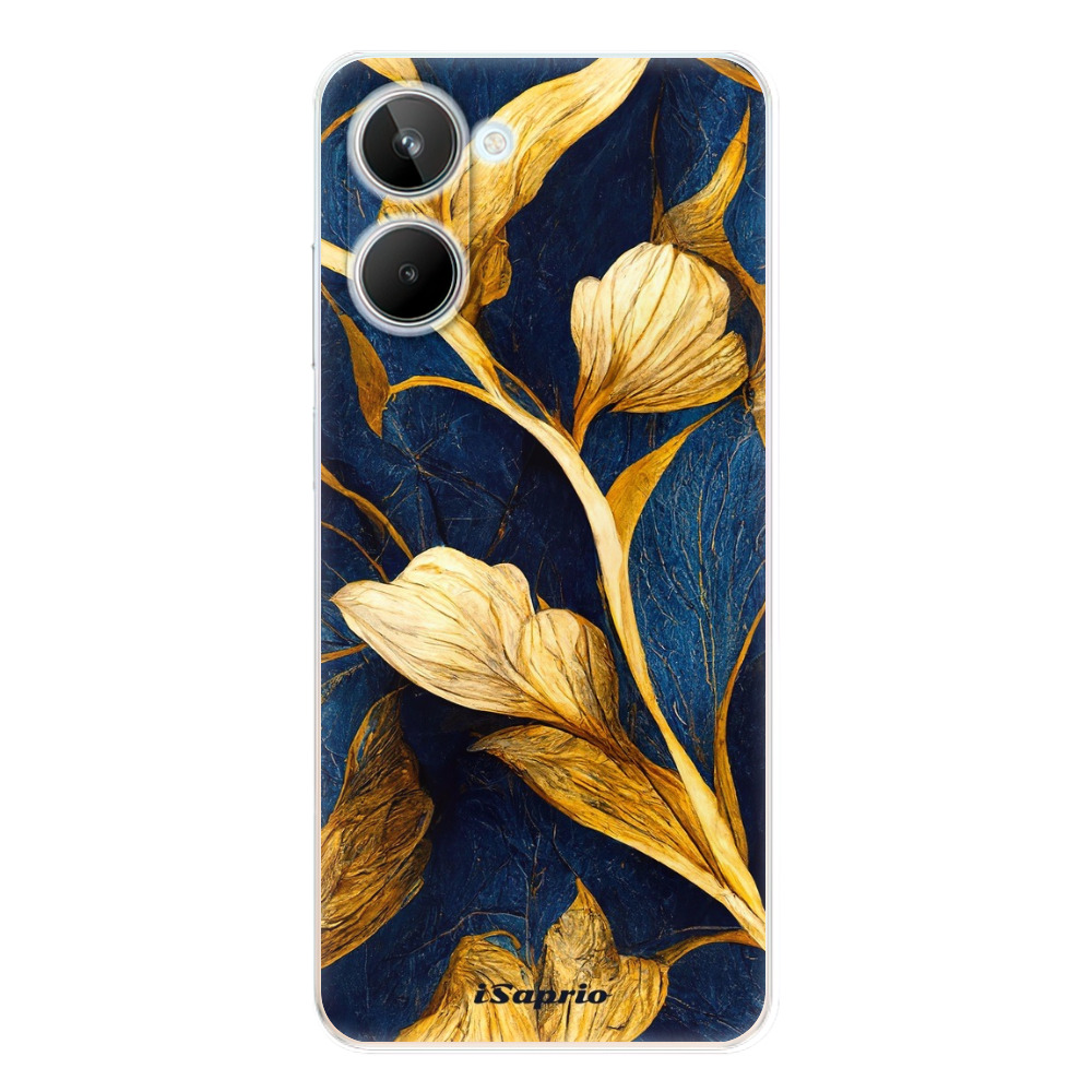 Odolné silikónové puzdro iSaprio - Gold Leaves - Realme 10