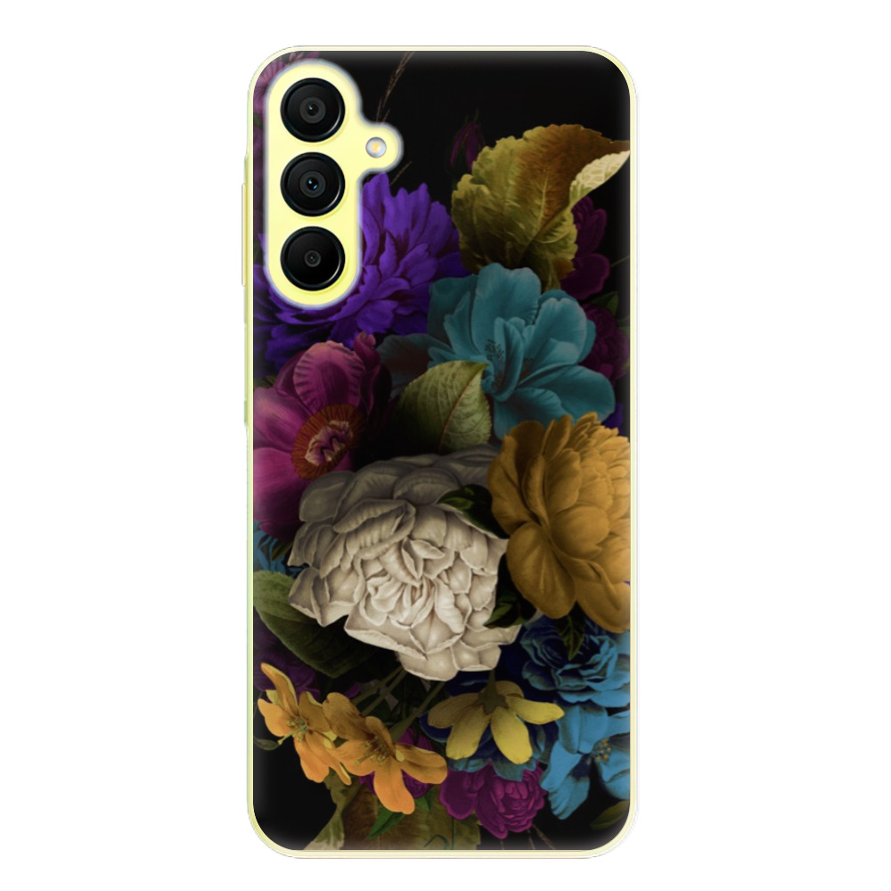 Odolné silikónové puzdro iSaprio - Dark Flowers - Samsung Galaxy A15 / A15 5G