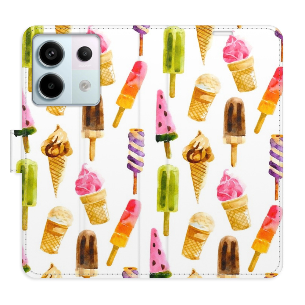 Flipové puzdro iSaprio - Ice Cream Pattern - Xiaomi Redmi Note 13 Pro 5G / Poco X6 5G