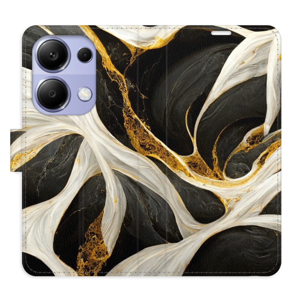 Flipové puzdro iSaprio - BlackGold Marble - Xiaomi Redmi Note 13 Pro