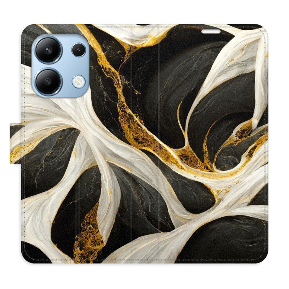 Flipové puzdro iSaprio - BlackGold Marble - Xiaomi Redmi Note 13