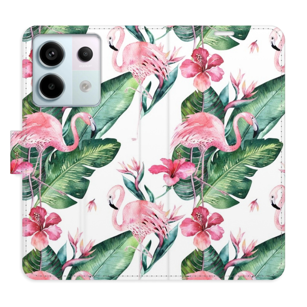 Flipové puzdro iSaprio - Flamingos Pattern - Xiaomi Redmi Note 13 Pro+ 5G
