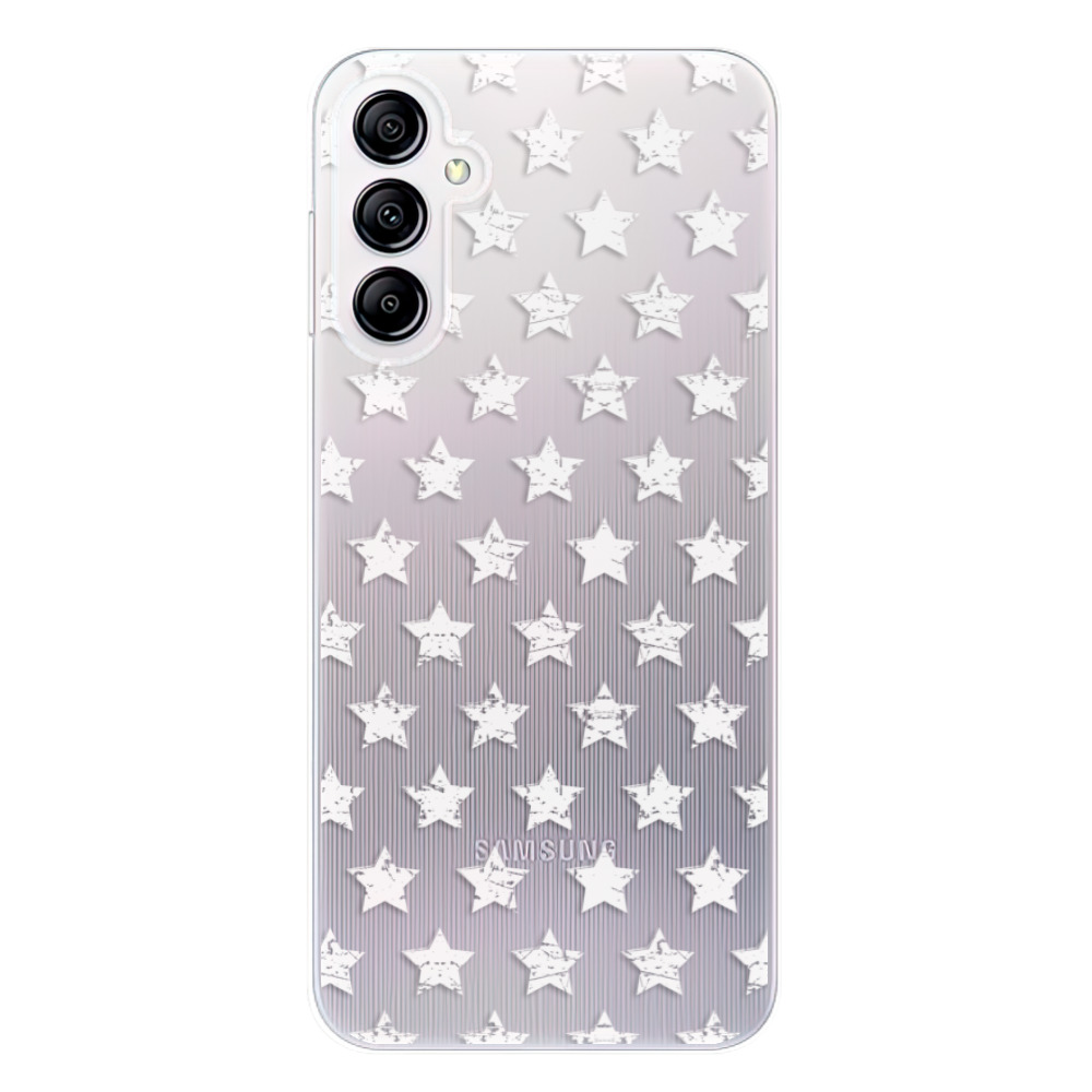 Odolné silikónové puzdro iSaprio - Stars Pattern - white - Samsung Galaxy A14 / A14 5G