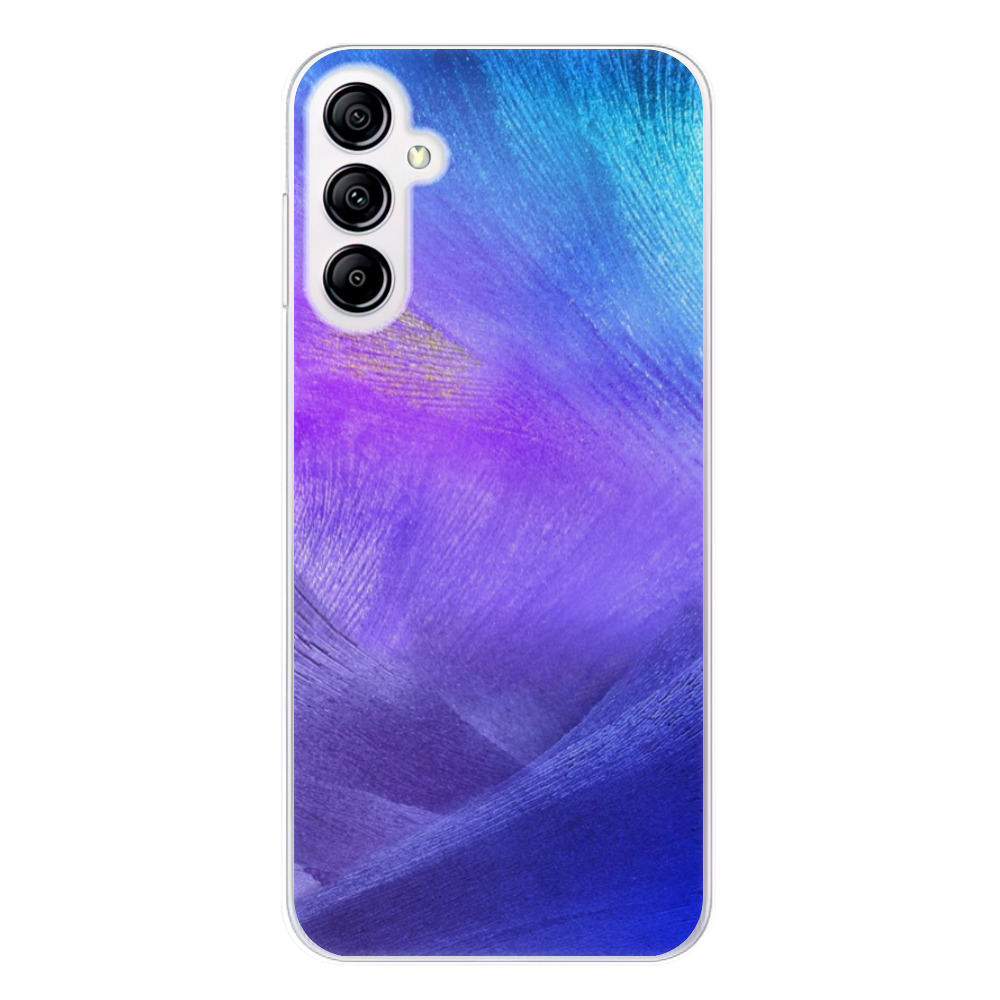 Odolné silikónové puzdro iSaprio - Purple Feathers - Samsung Galaxy A14 / A14 5G