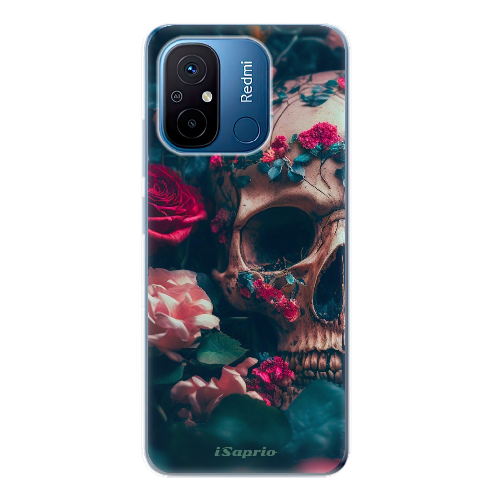 Odolné silikónové puzdro iSaprio - Skull in Roses - Xiaomi Redmi 12C