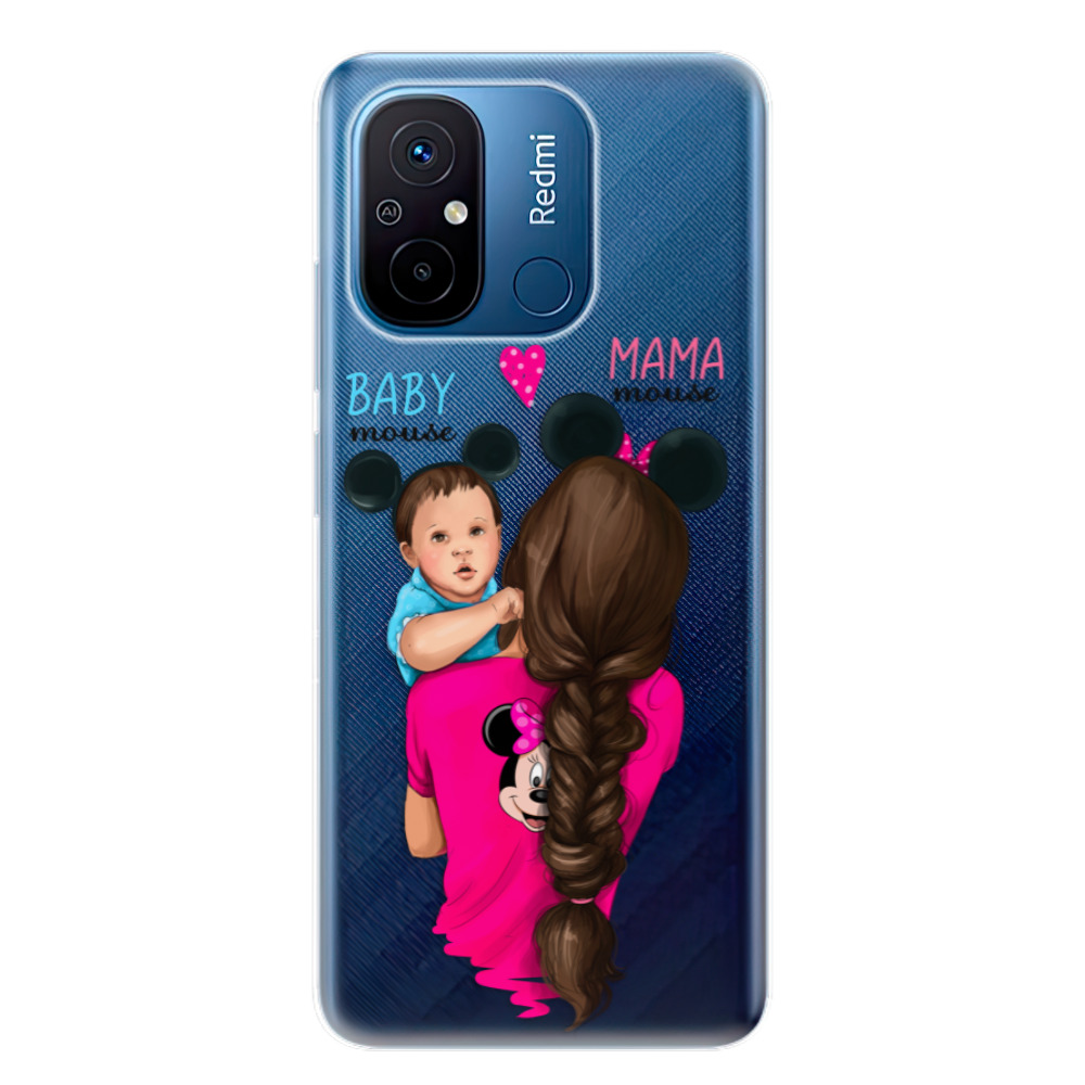 Odolné silikónové puzdro iSaprio - Mama Mouse Brunette and Boy - Xiaomi Redmi 12C