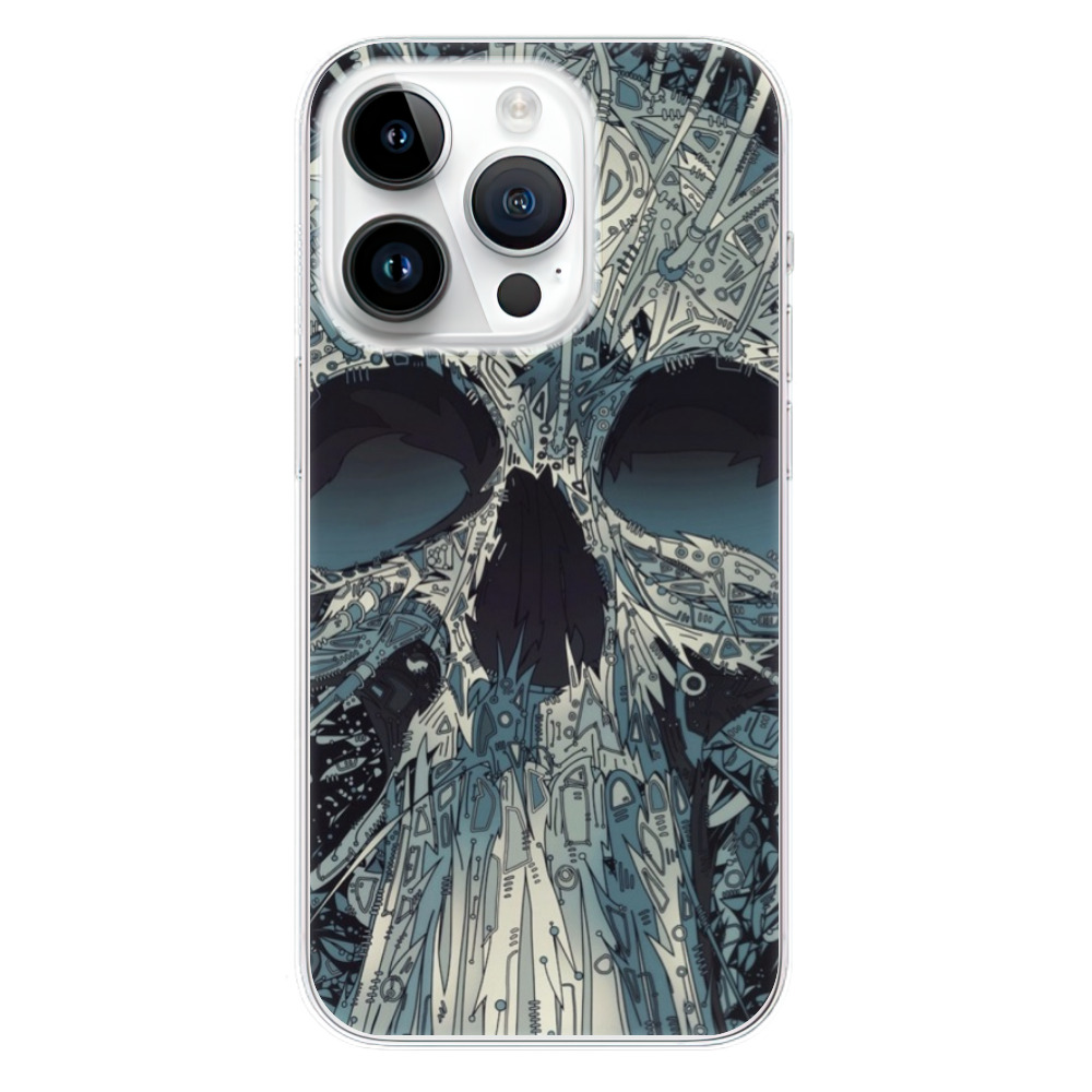 Odolné silikónové puzdro iSaprio - Abstract Skull - iPhone 15 Pro
