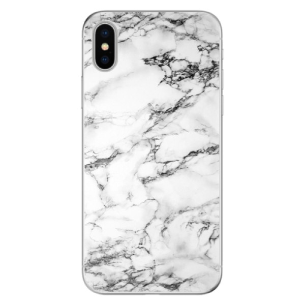 Odolné silikónové puzdro iSaprio - White Marble 01 - iPhone X