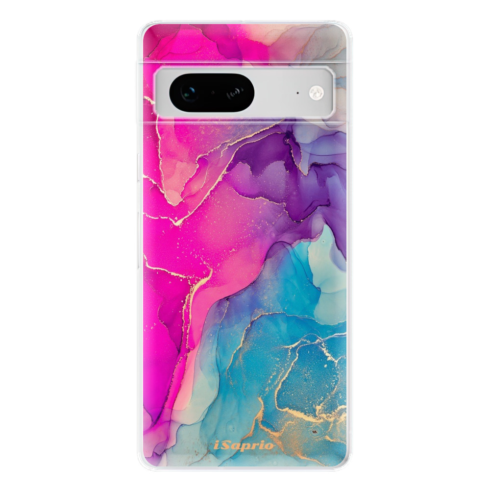 Odolné silikónové puzdro iSaprio - Purple Ink - Google Pixel 7 5G