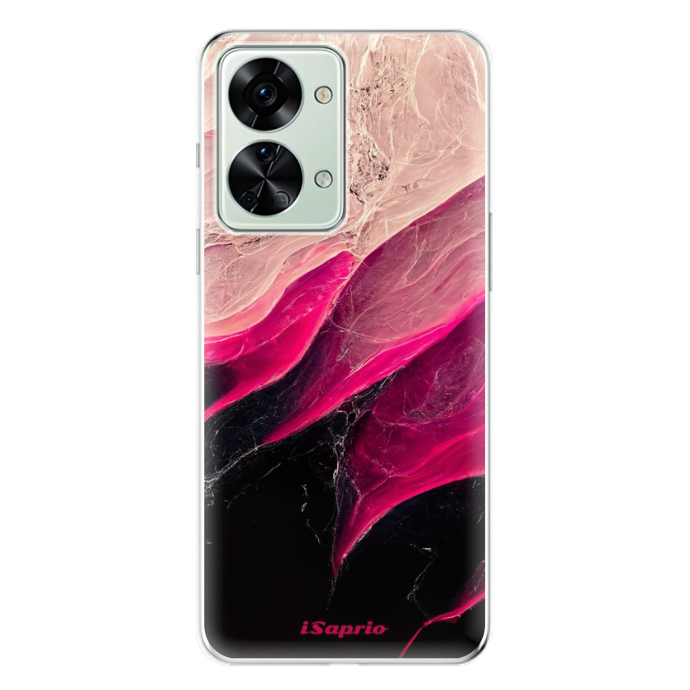 Odolné silikónové puzdro iSaprio - Black and Pink - OnePlus Nord 2T 5G