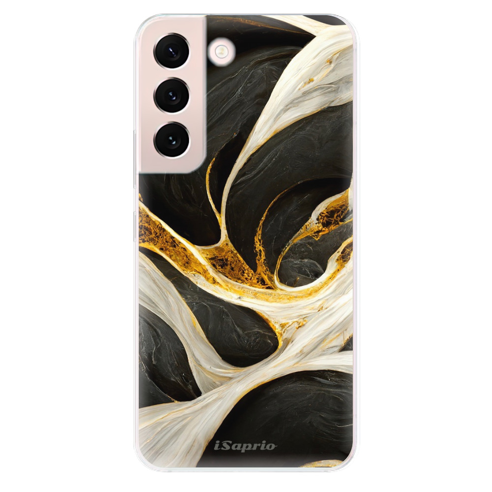 Odolné silikónové puzdro iSaprio - Black and Gold - Samsung Galaxy S22 5G