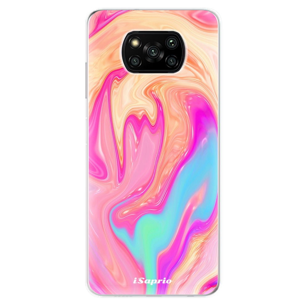 Odolné silikónové puzdro iSaprio - Orange Liquid - Xiaomi Poco X3 Pro / X3 NFC