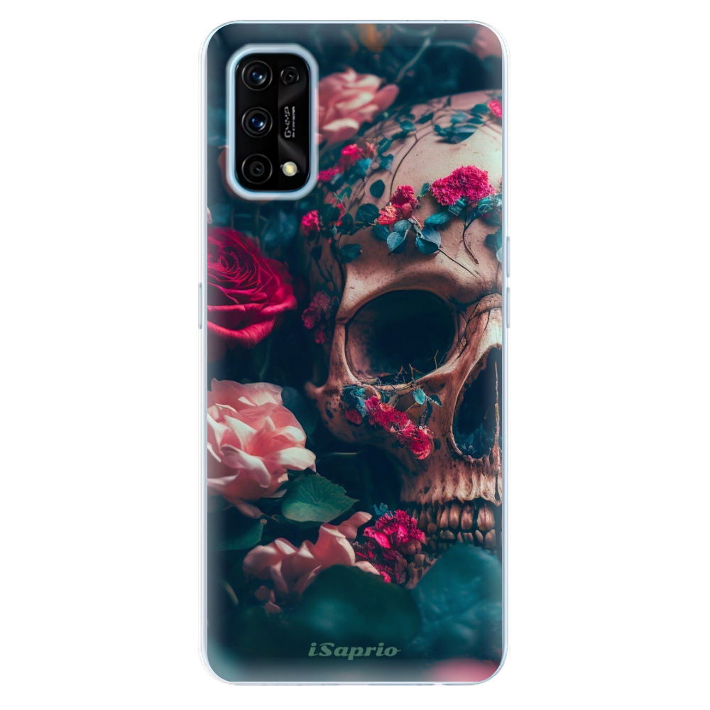 Odolné silikónové puzdro iSaprio - Skull in Roses - Realme 7 Pro