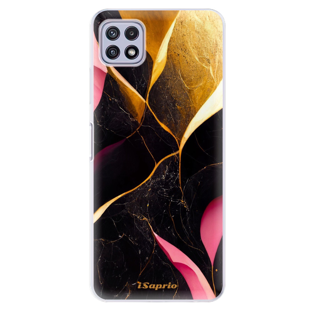 Odolné silikónové puzdro iSaprio - Gold Pink Marble - Samsung Galaxy A22 5G