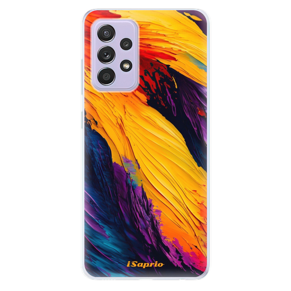 Odolné silikónové puzdro iSaprio - Orange Paint - Samsung Galaxy A52/A52 5G