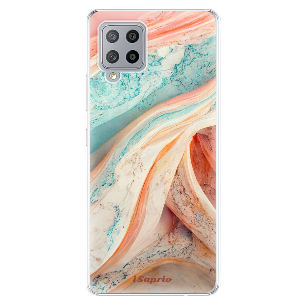 Odolné silikónové puzdro iSaprio - Orange and Blue - Samsung Galaxy A42