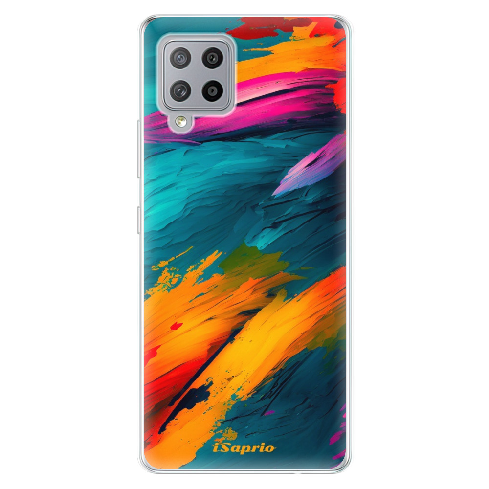 Odolné silikónové puzdro iSaprio - Blue Paint - Samsung Galaxy A42