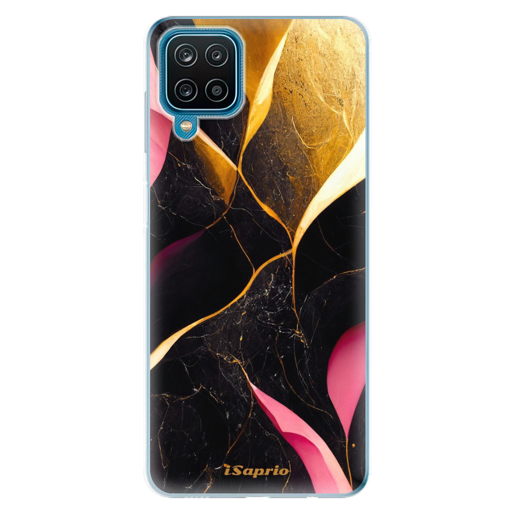 Odolné silikónové puzdro iSaprio - Gold Pink Marble - Samsung Galaxy A12