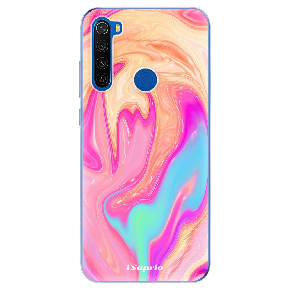 Odolné silikónové puzdro iSaprio - Orange Liquid - Xiaomi Redmi Note 8T