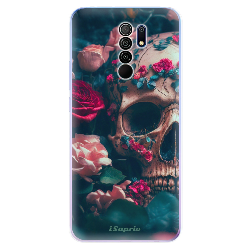Odolné silikónové puzdro iSaprio - Skull in Roses - Xiaomi Redmi 9