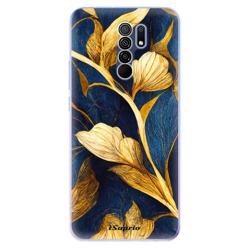 Odolné silikónové puzdro iSaprio - Gold Leaves - Xiaomi Redmi 9