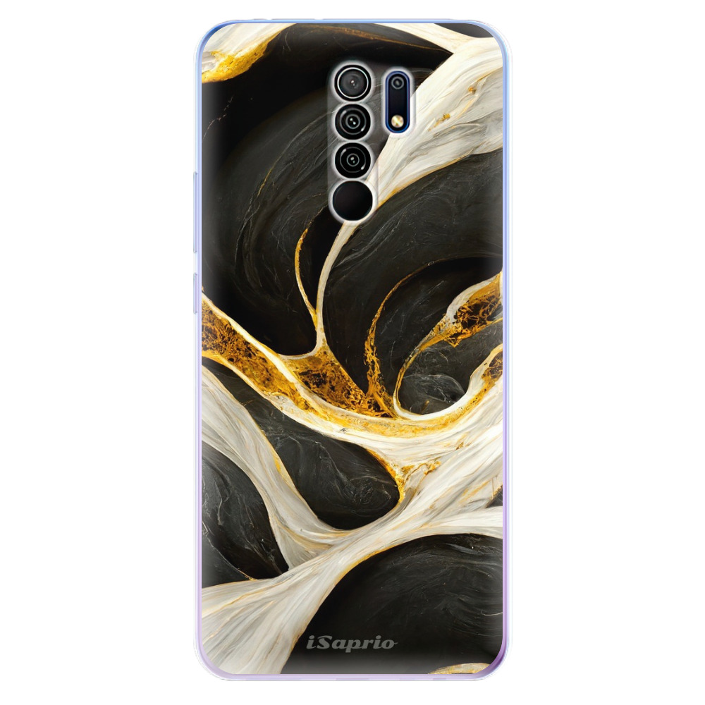 Odolné silikónové puzdro iSaprio - Black and Gold - Xiaomi Redmi 9