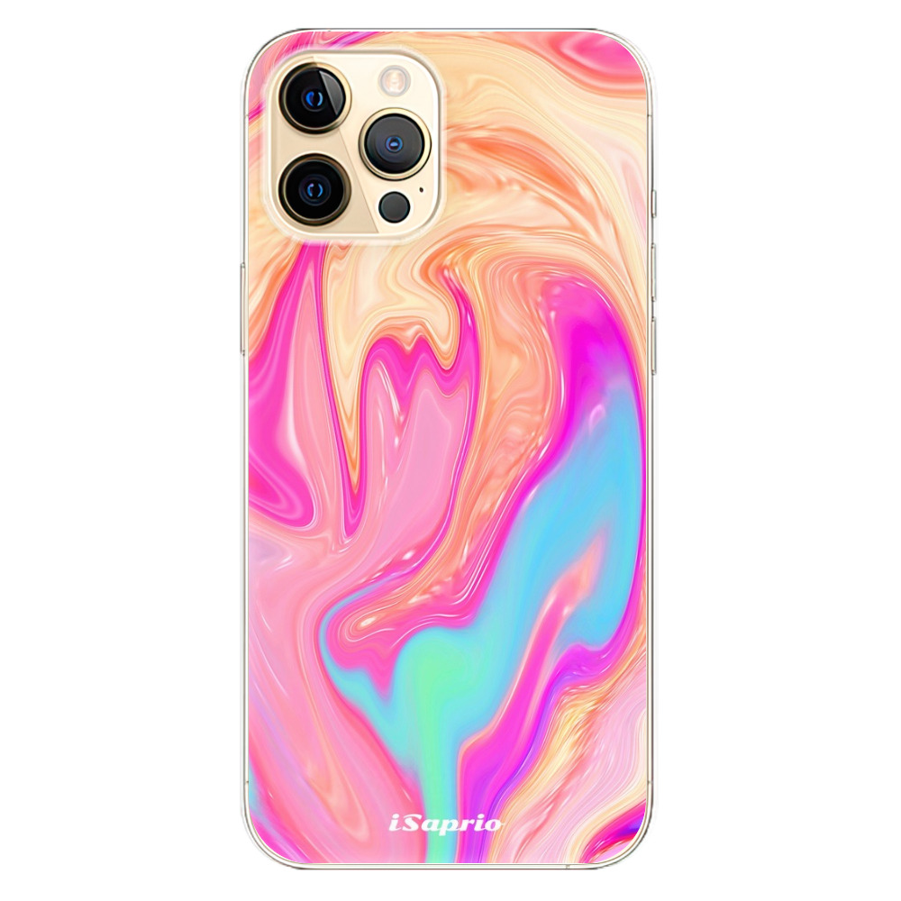 Odolné silikónové puzdro iSaprio - Orange Liquid - iPhone 12 Pro