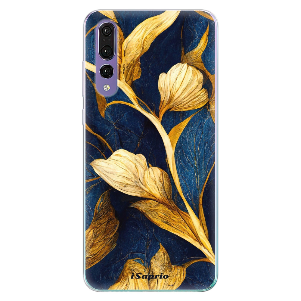 Odolné silikónové puzdro iSaprio - Gold Leaves - Huawei P20 Pro