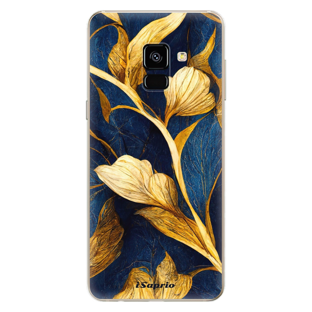 Odolné silikónové puzdro iSaprio - Gold Leaves - Samsung Galaxy A8 2018
