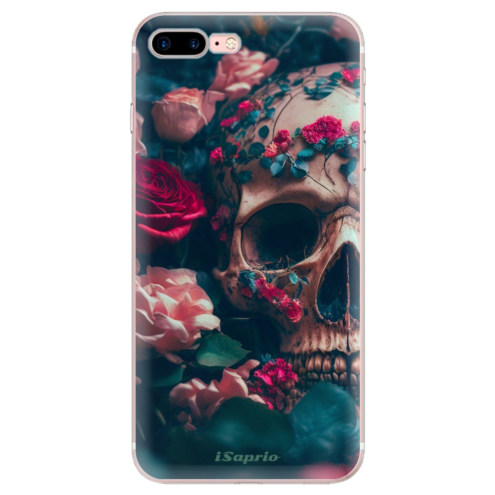 Odolné silikónové puzdro iSaprio - Skull in Roses - iPhone 7 Plus