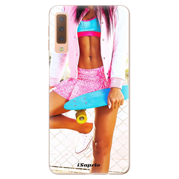 Odolné silikónové puzdro iSaprio - Skate girl 01 - Samsung Galaxy A7 (2018)