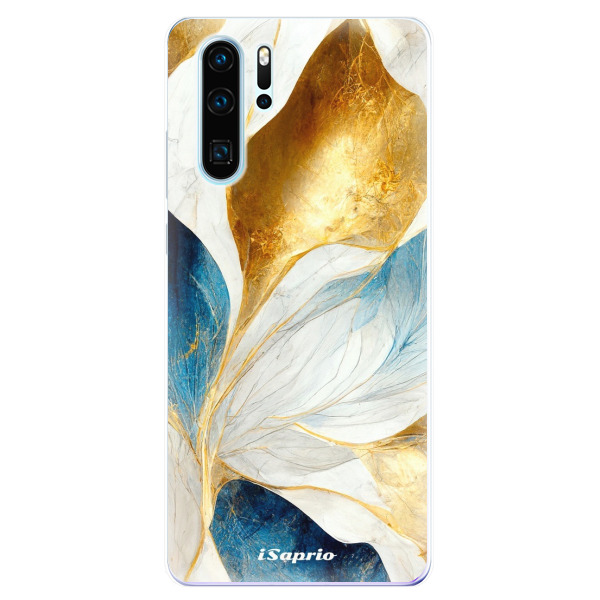 Odolné silikónové puzdro iSaprio - Blue Leaves - Huawei P30 Pro
