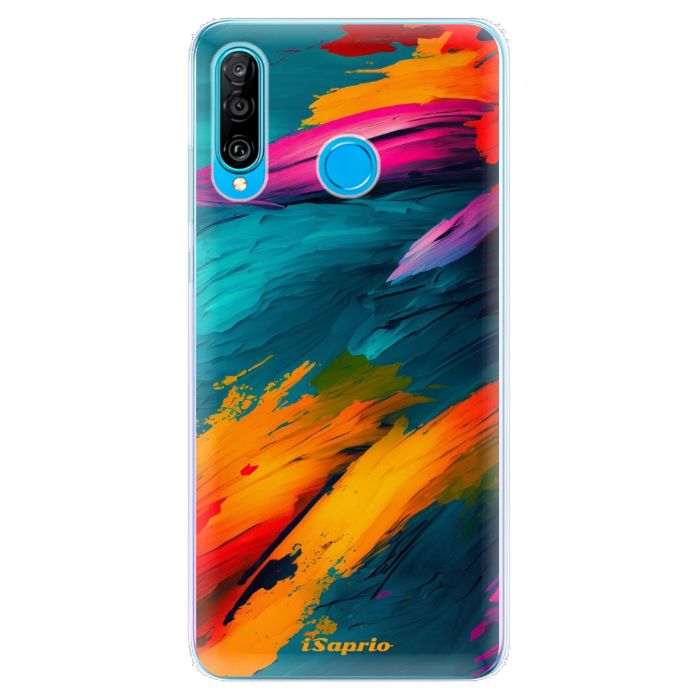 Odolné silikónové puzdro iSaprio - Blue Paint - Huawei P30 Lite