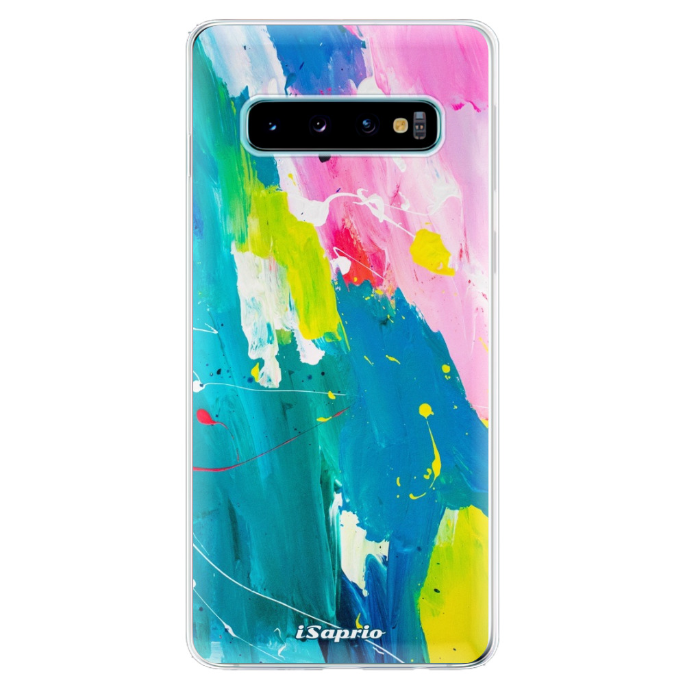 Odolné silikónové puzdro iSaprio - Abstract Paint 04 - Samsung Galaxy S10