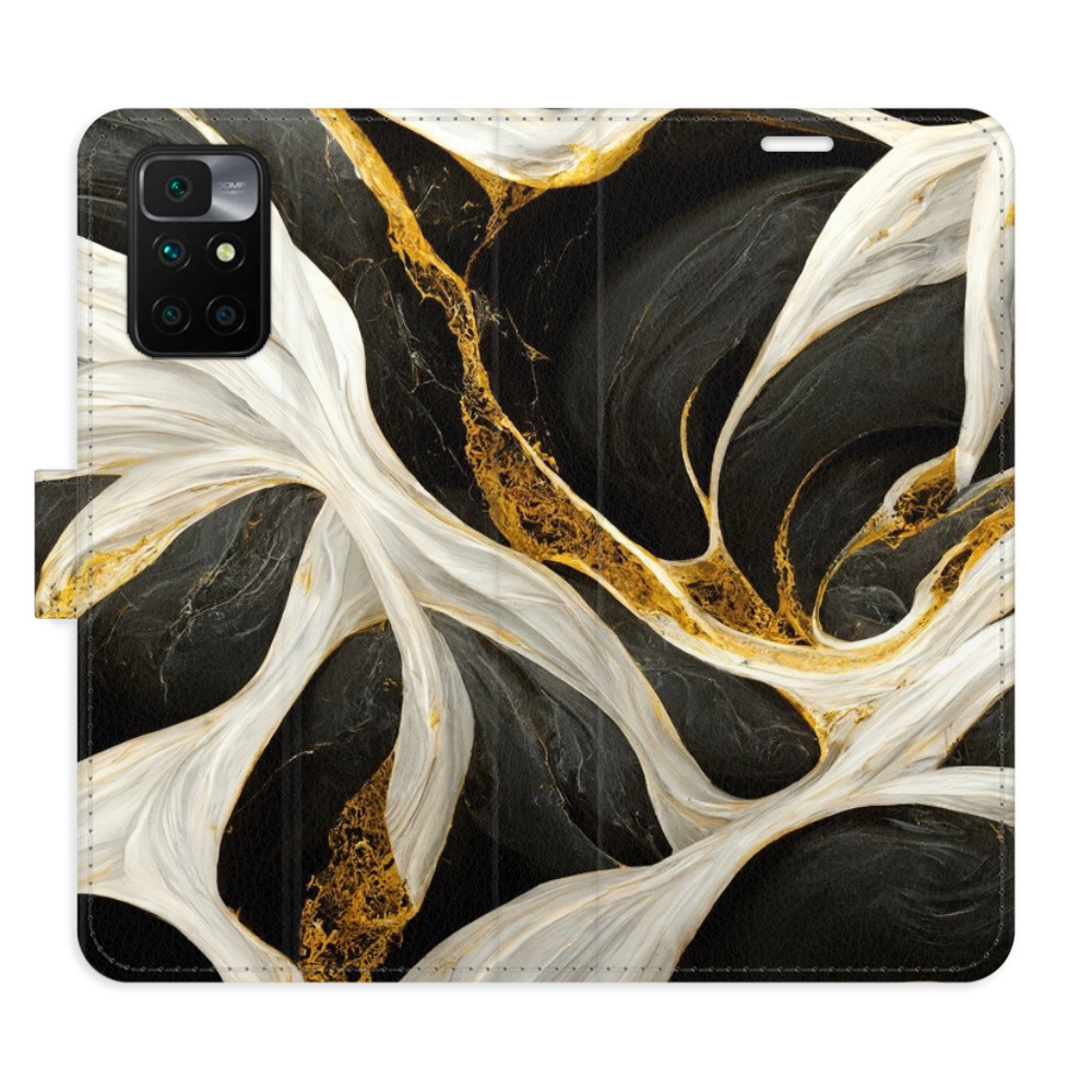 Flipové puzdro iSaprio - BlackGold Marble - Xiaomi Redmi 10