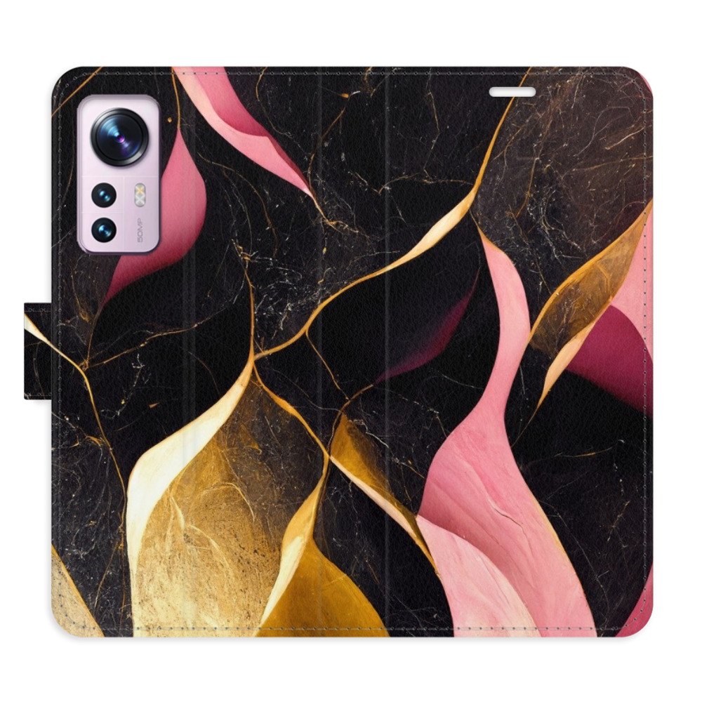 Flipové puzdro iSaprio - Gold Pink Marble 02 - Xiaomi 12 / 12X