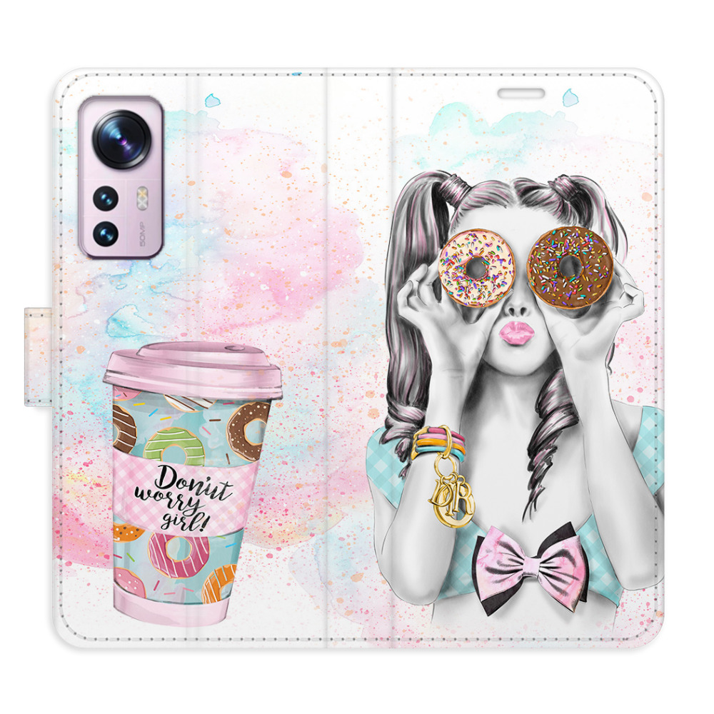 Flipové puzdro iSaprio - Donut Worry Girl - Xiaomi 12 / 12X