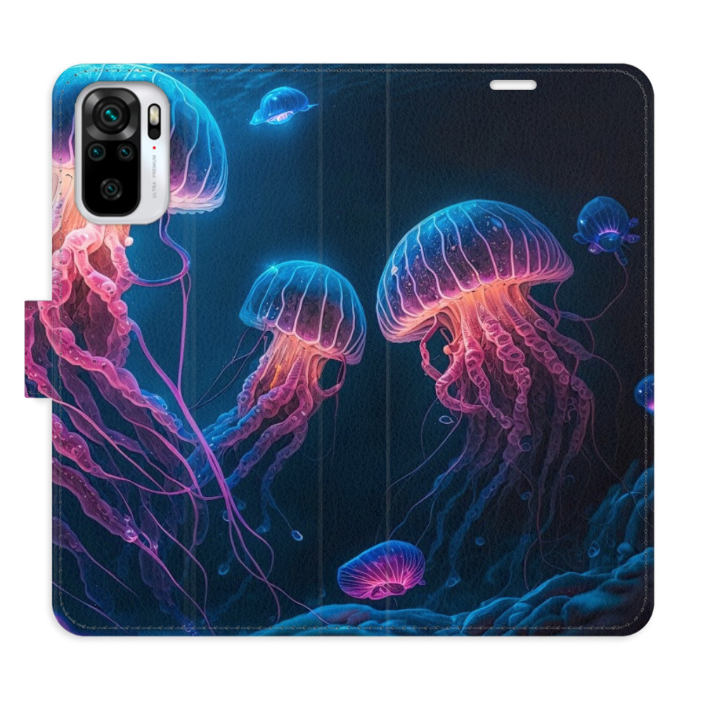 Flipové puzdro iSaprio - Jellyfish - Xiaomi Redmi Note 10 / Note 10S