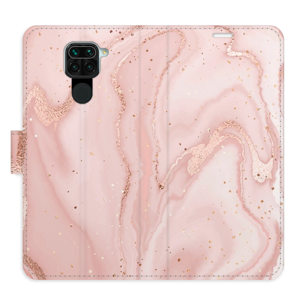 Flipové puzdro iSaprio - RoseGold Marble - Xiaomi Redmi Note 9