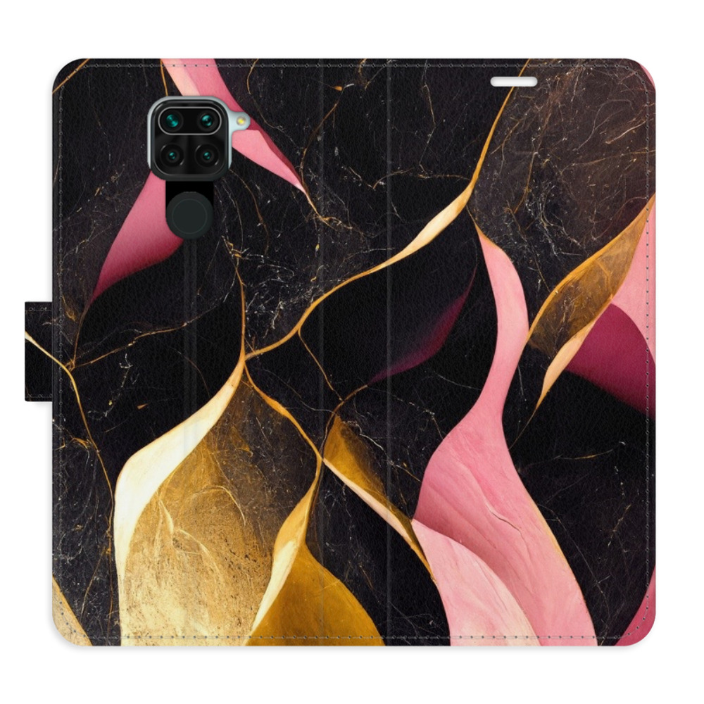 Flipové puzdro iSaprio - Gold Pink Marble 02 - Xiaomi Redmi Note 9