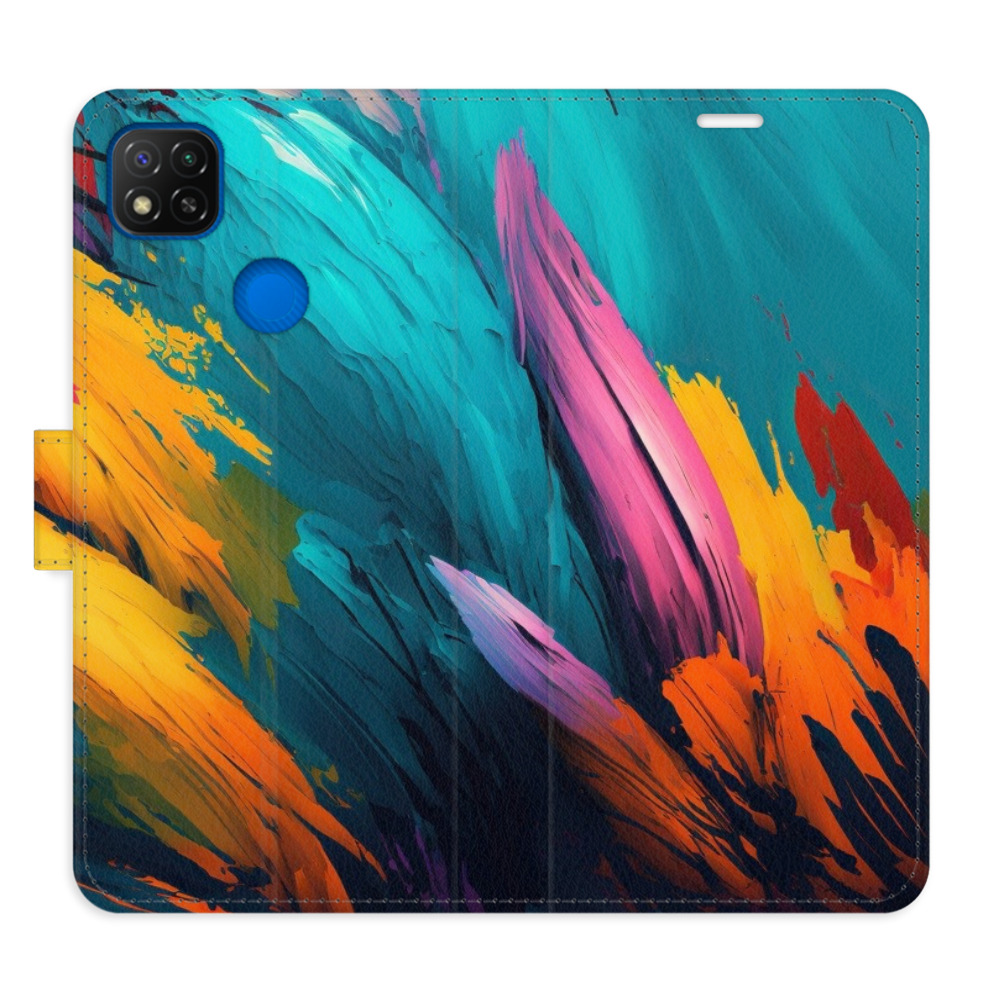 Flipové puzdro iSaprio - Orange Paint 02 - Xiaomi Redmi 9C