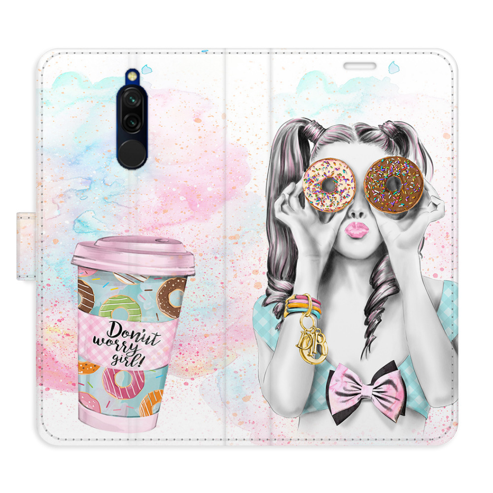 Flipové puzdro iSaprio - Donut Worry Girl - Xiaomi Redmi 8