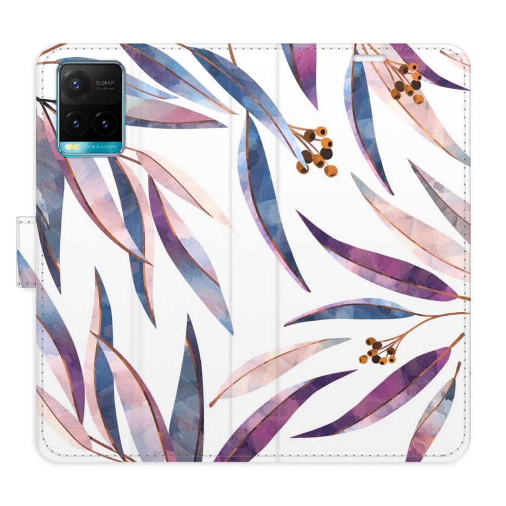 Flipové puzdro iSaprio - Ornamental Leaves - Vivo Y21 / Y21s / Y33s