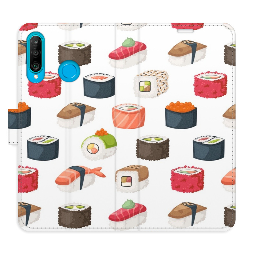 Flipové puzdro iSaprio - Sushi Pattern 02 - Huawei P30 Lite