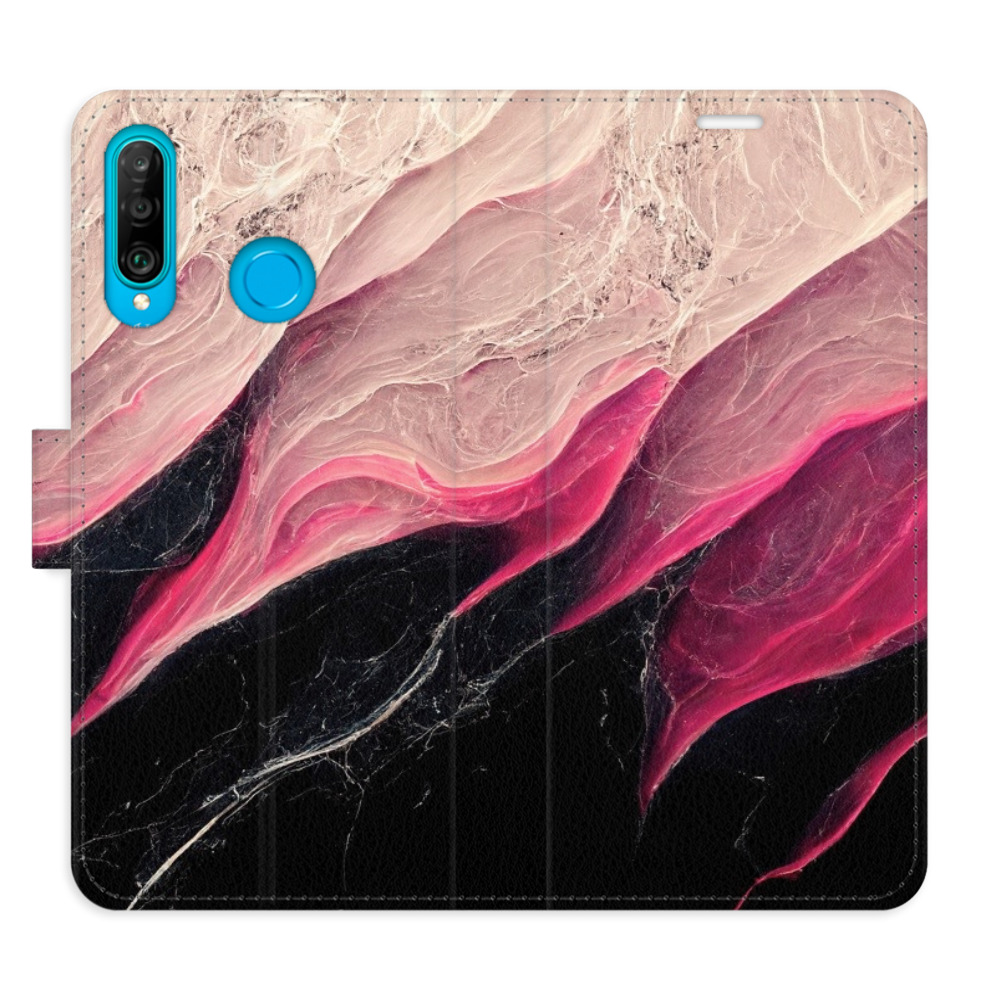 Flipové puzdro iSaprio - BlackPink Marble - Huawei P30 Lite
