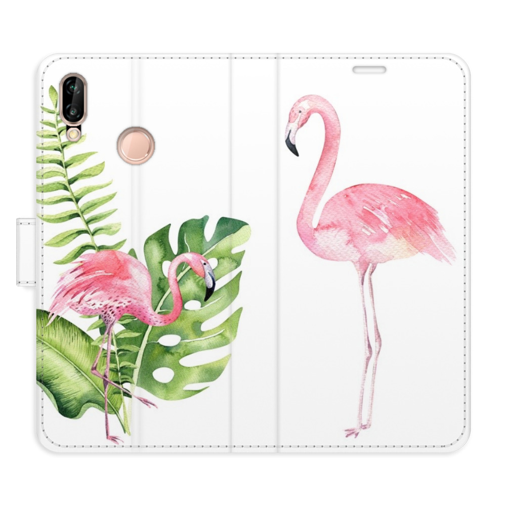 Flipové puzdro iSaprio - Flamingos - Huawei P20 Lite