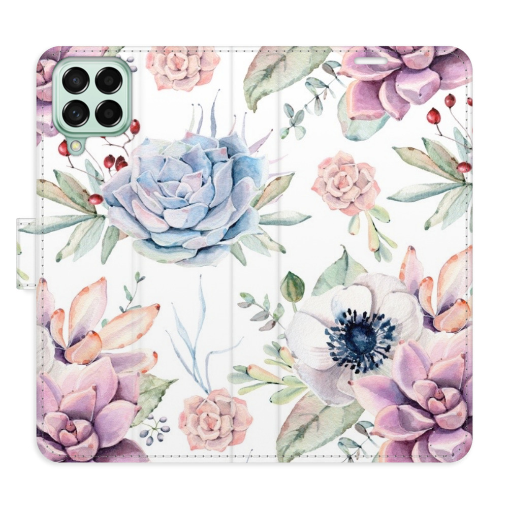 Flipové puzdro iSaprio - Succulents Pattern - Samsung Galaxy M53 5G