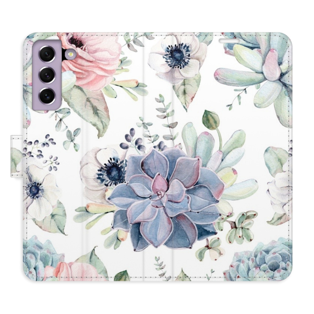 Flipové puzdro iSaprio - Succulents - Samsung Galaxy S21 FE 5G