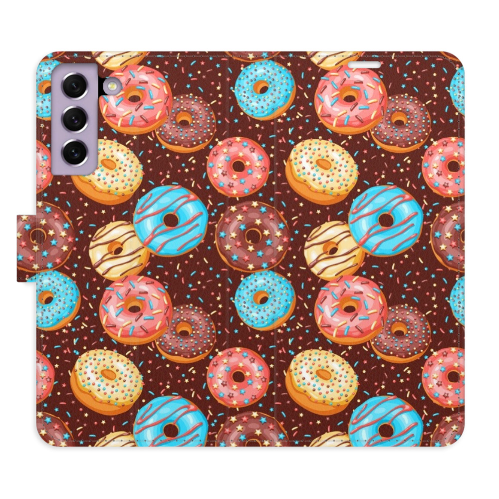Flipové puzdro iSaprio - Donuts Pattern - Samsung Galaxy S21 FE 5G